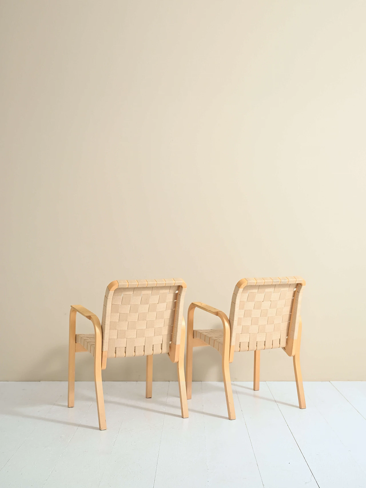 Pair of model 45 armchairs by Alvar Aalto for Artek, 1970s 11