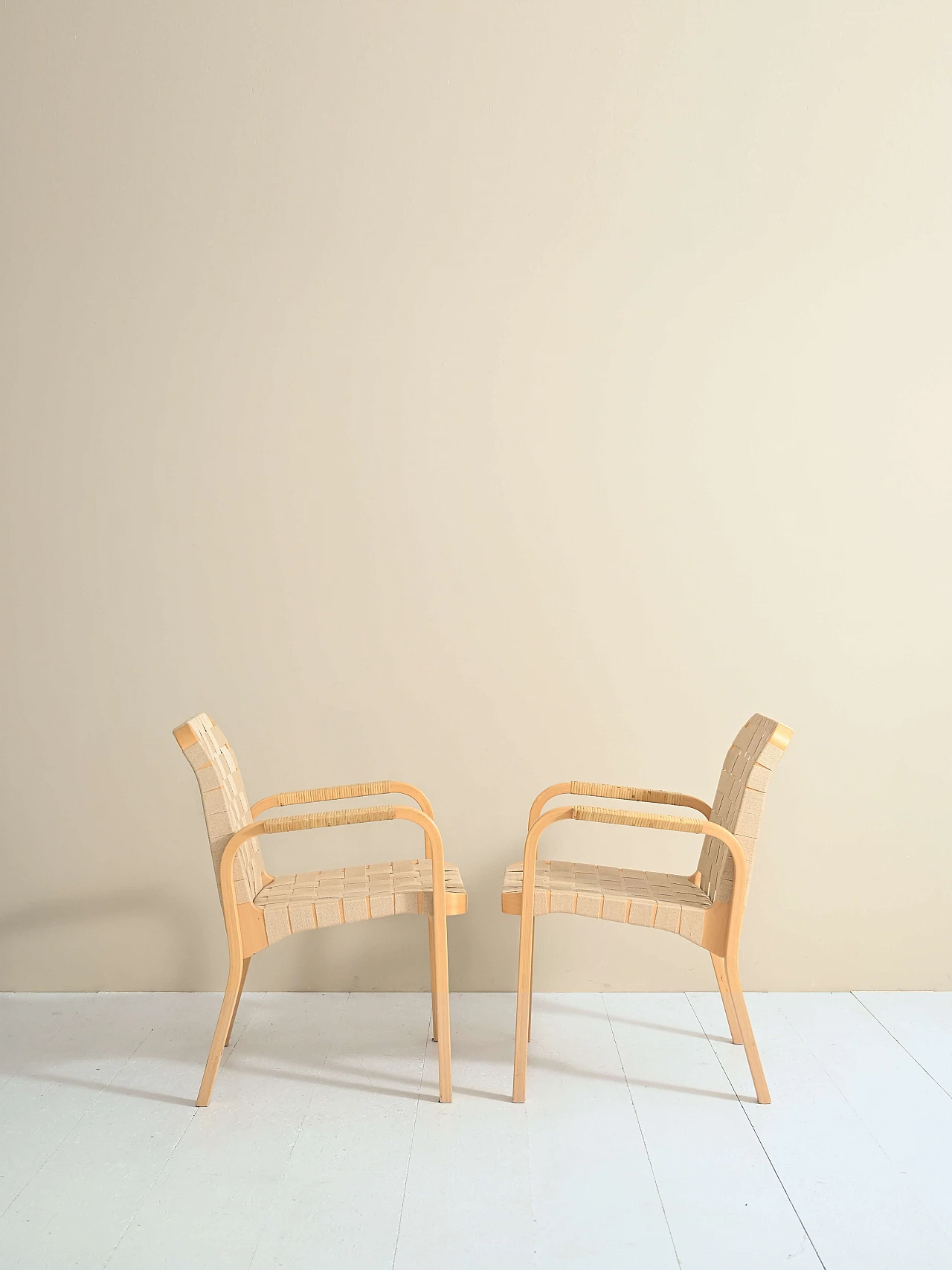 Pair of model 45 armchairs by Alvar Aalto for Artek, 1970s 13