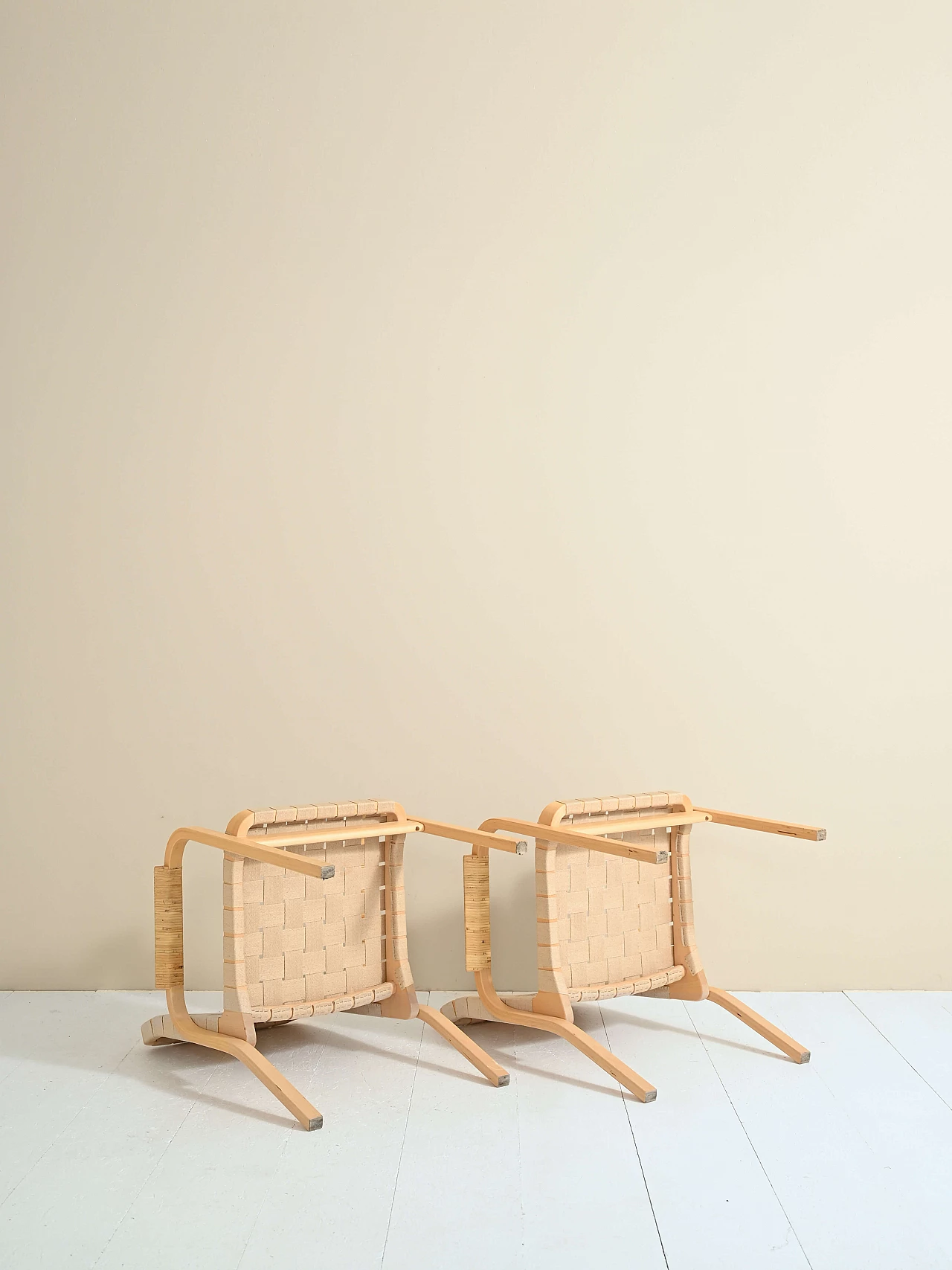 Pair of model 45 armchairs by Alvar Aalto for Artek, 1970s 15