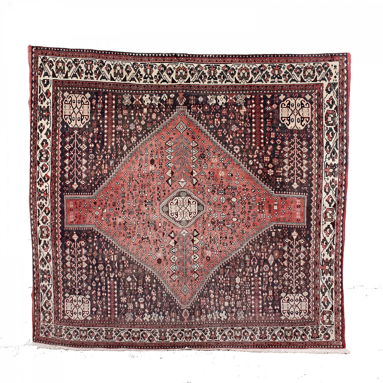 Tappeto iraniano Abadeh in cotone e lana 1