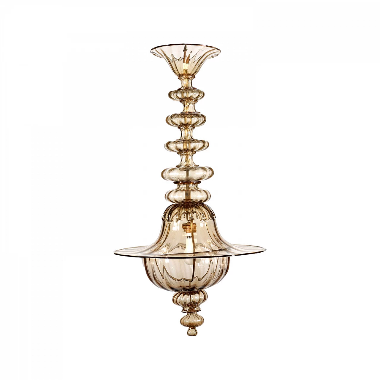 Lampadario in vetro di Murano soffiato, '900 1