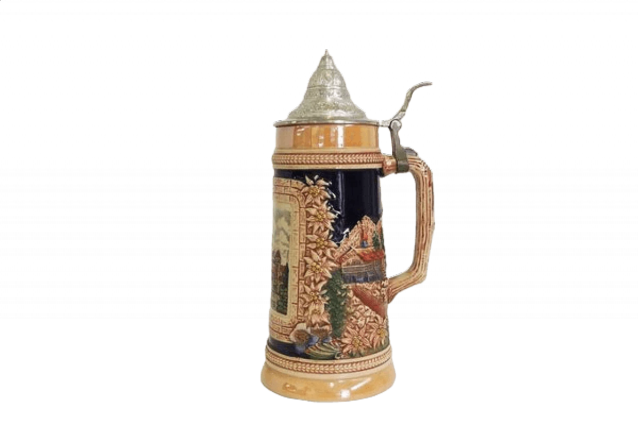 Boccale da birra tedesco in ceramica, anni '80 1406830