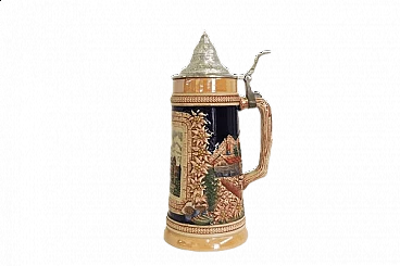 German ceramic beer mug, 1980s.
