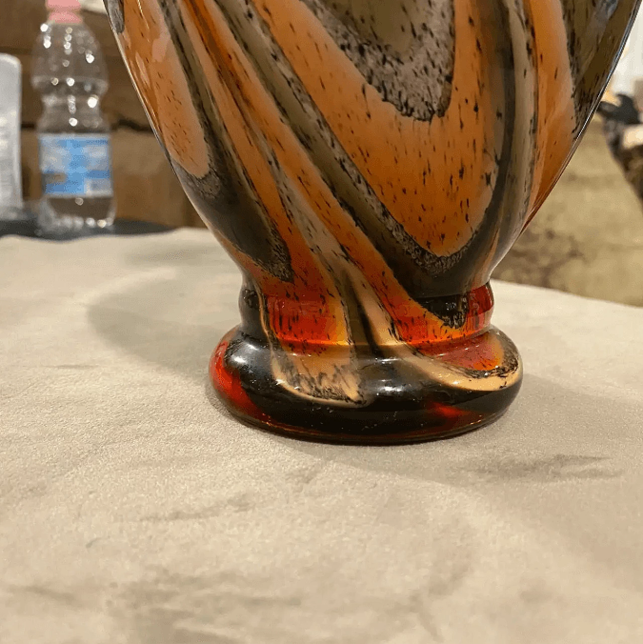 Blown and colored opaline glass vase, 1970s 5