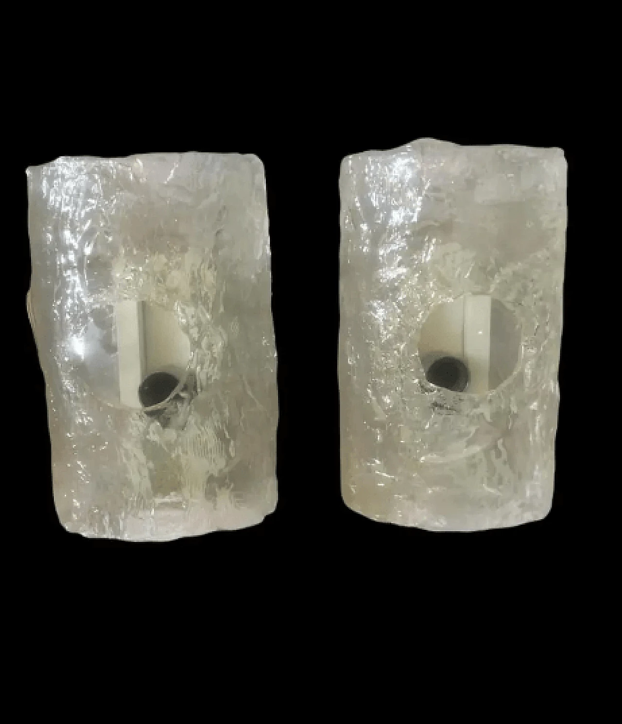 Coppia di applique in vetro, anni '70 11