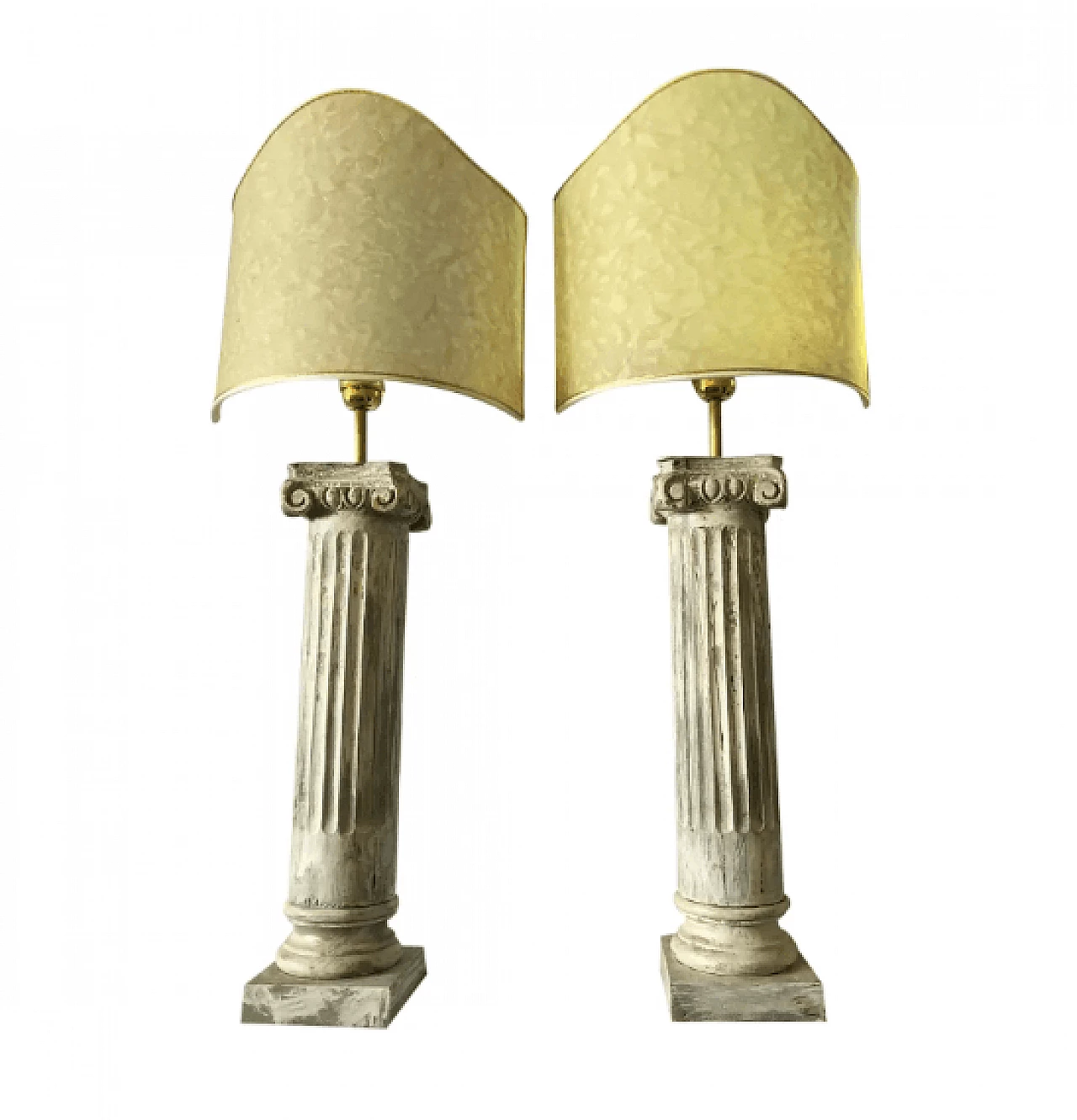 Coppia di lampade in legno laccato, anni '70 1