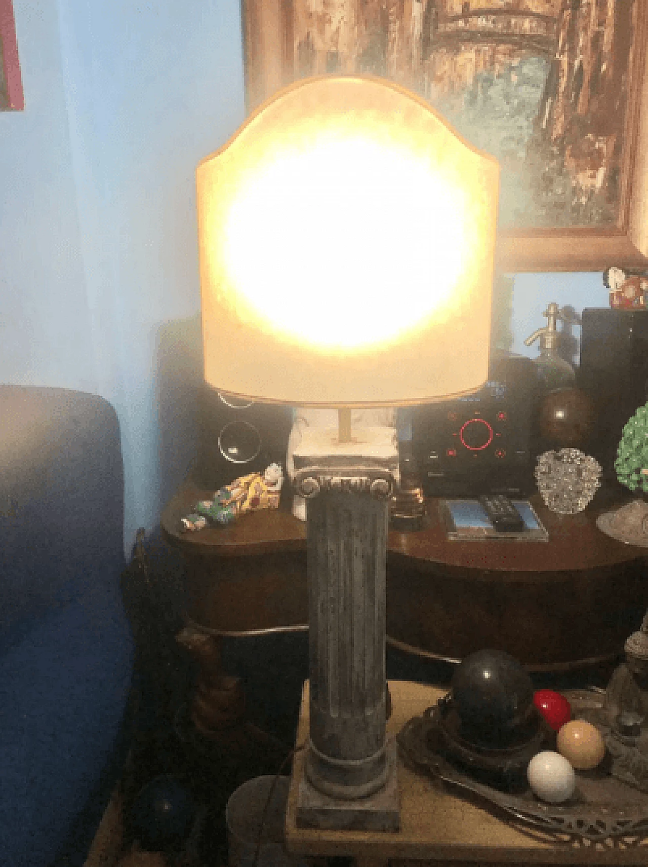 Coppia di lampade in legno laccato, anni '70 10