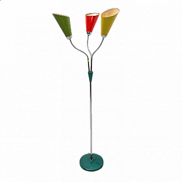 Lampada da terra a collo d'oca del periodo di Bruxelles, anni '60