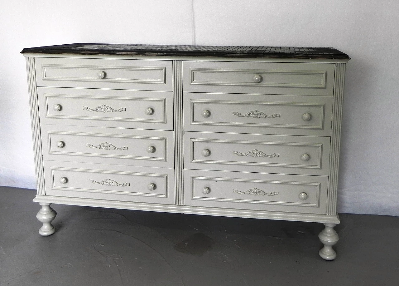 Cassettone Love con piano con mosaico Bisazza, anni '60 21