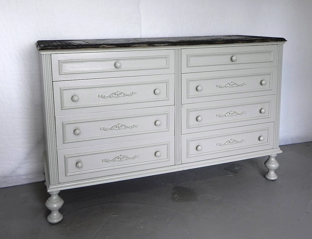 Cassettone Love con piano con mosaico Bisazza, anni '60 22