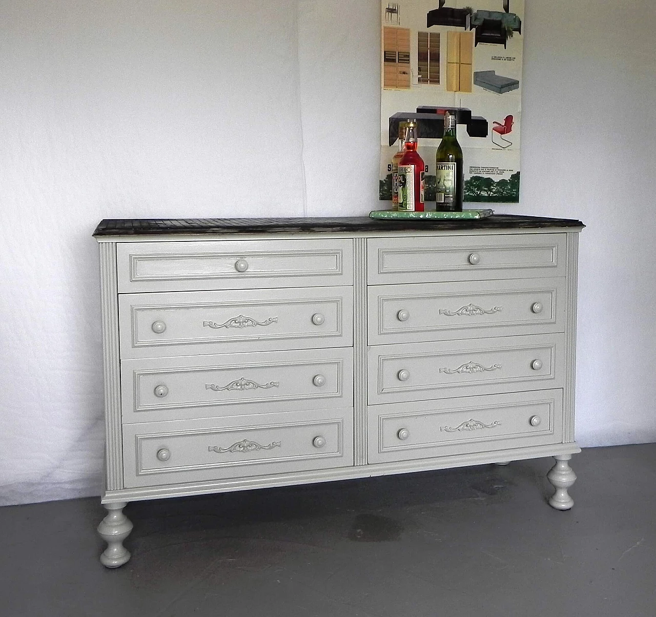 Love chest of drawers with Bisazza mosaic top, 1960s 23