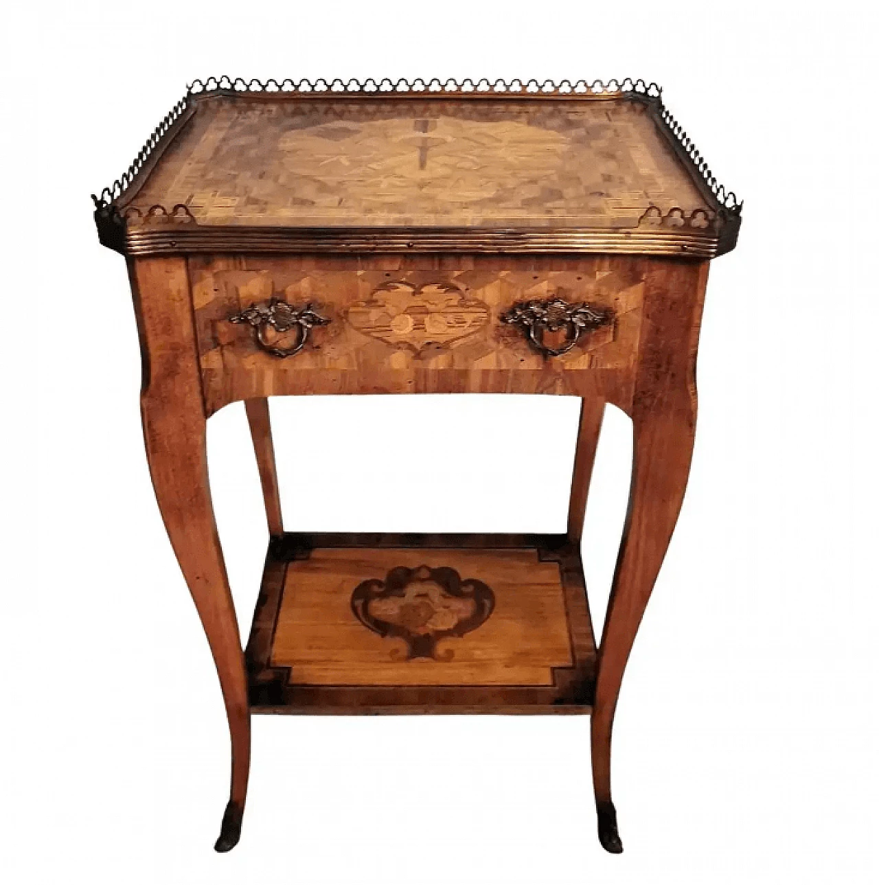 Louis XVI style bedside table in walnut wood, 18th century 1