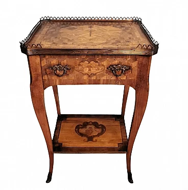 Louis XVI style bedside table in walnut wood, 18th century