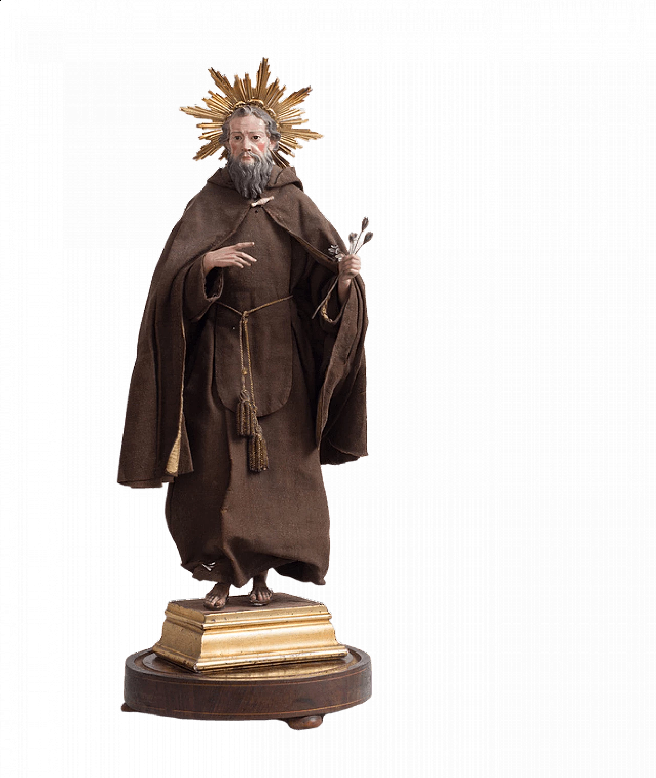 Scultura in legno policromo raffigurante San Ciro, '700 8