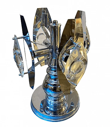 Lampada da tavolo in acciaio cromato di Oscar Torlasco, anni '70