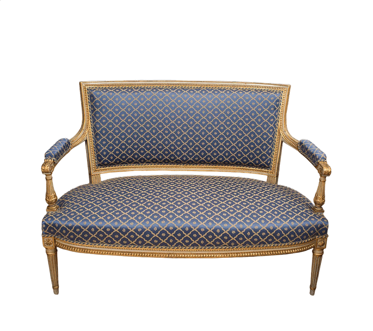 Divano in stile Napoleone III in lacca e oro, '800 6