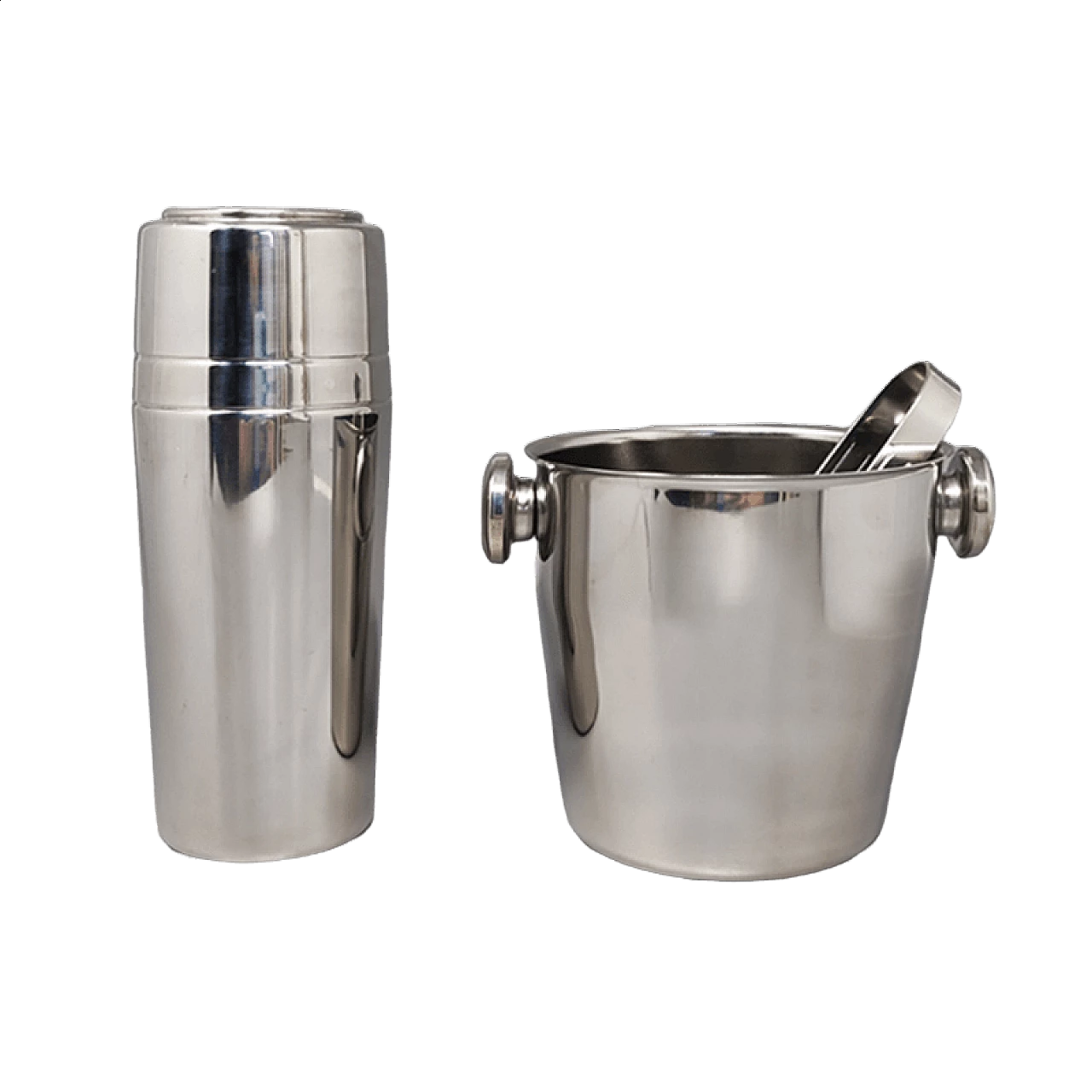 Cocktail shaker with ice bucket by Mepra, 1970s 10