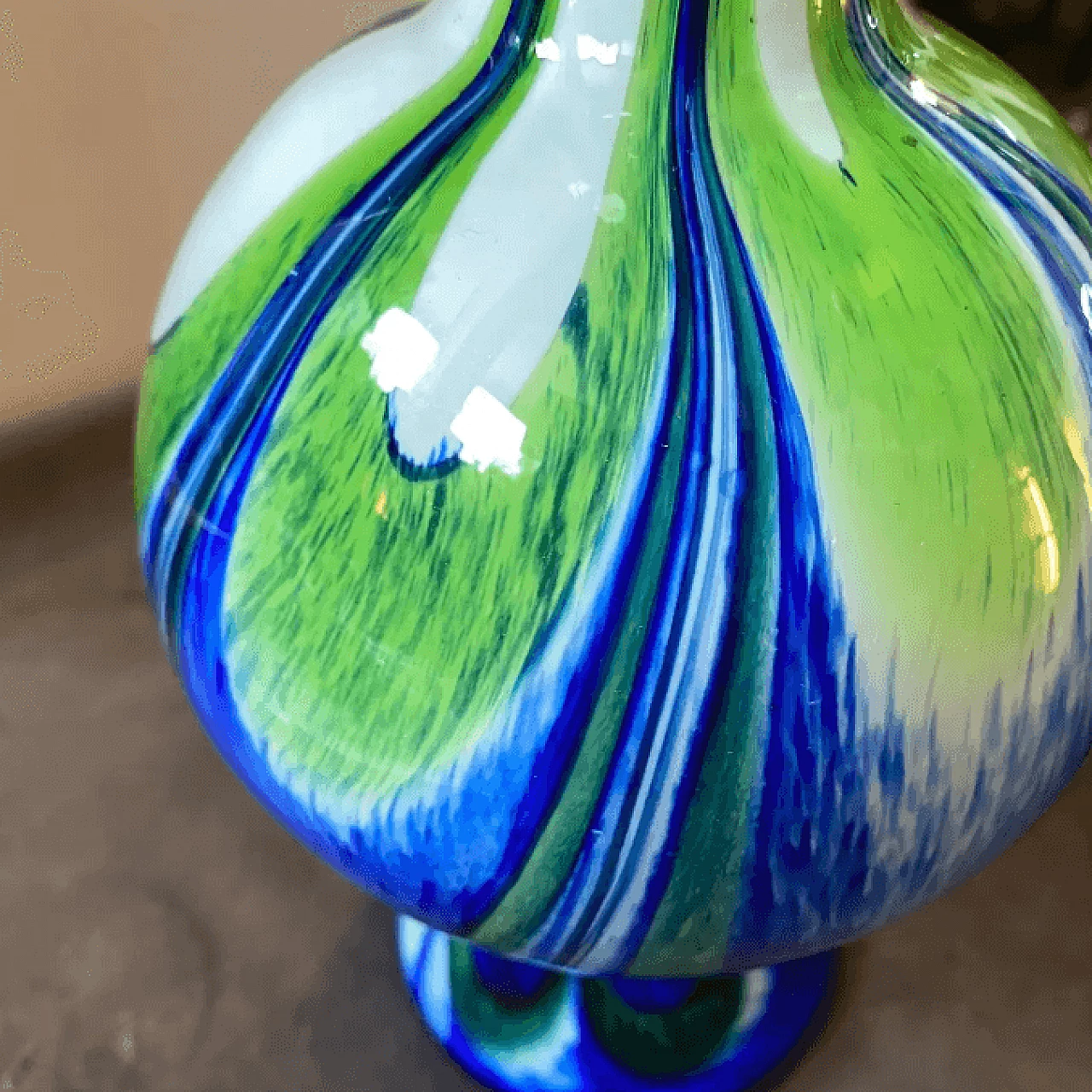 Glass vase in the style of Carlo Moretti, 1970s 3