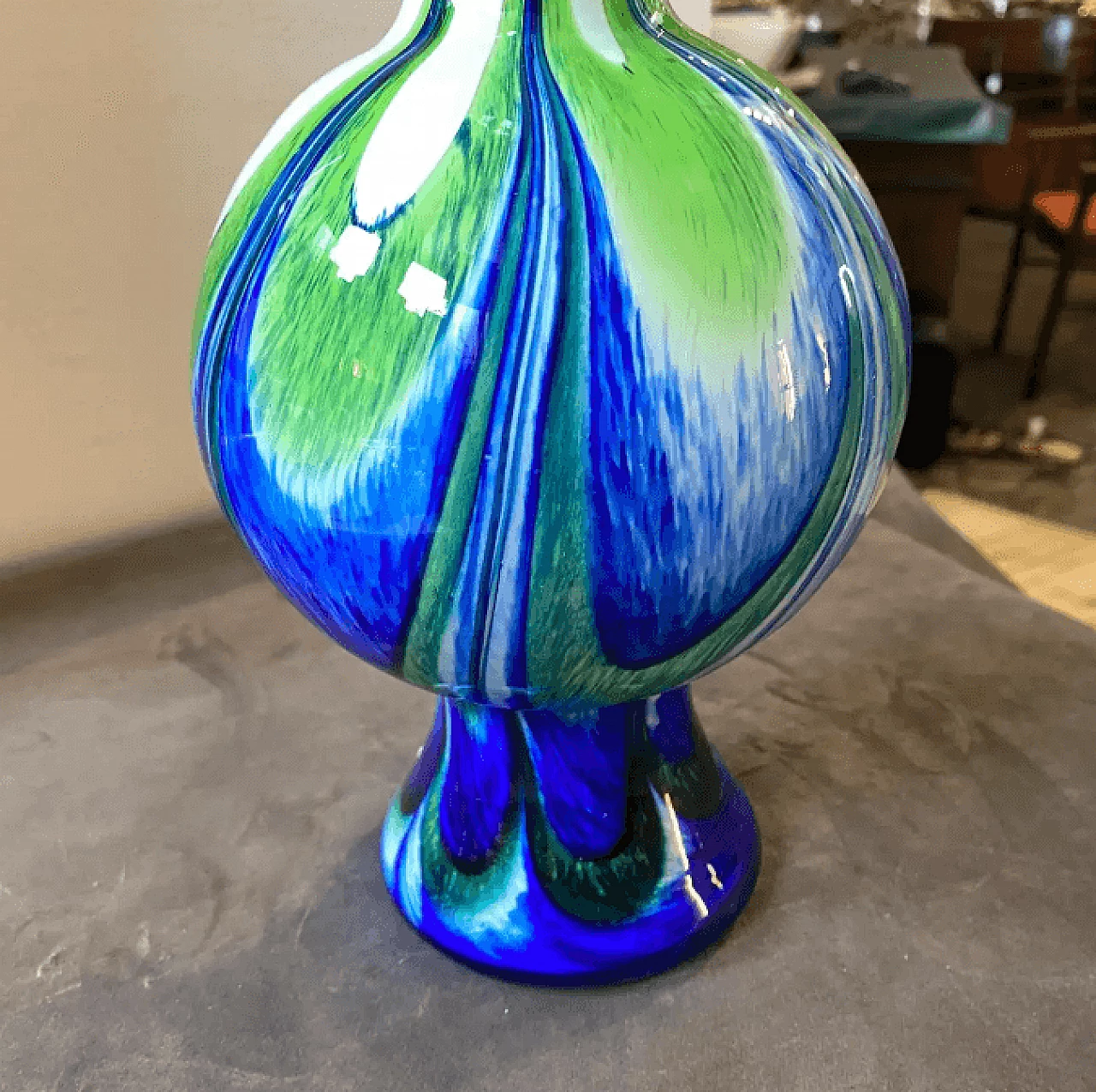 Glass vase in the style of Carlo Moretti, 1970s 4