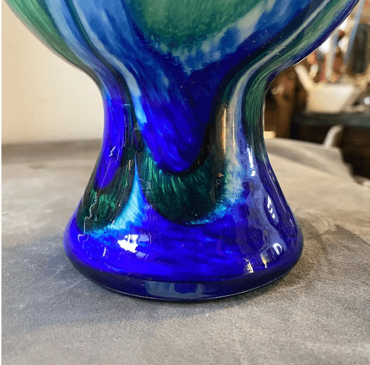 Glass vase in the style of Carlo Moretti, 1970s 7