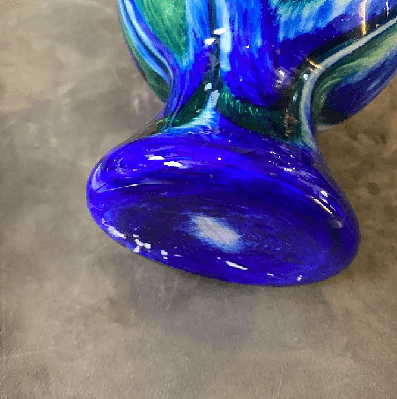 Glass vase in the style of Carlo Moretti, 1970s 8