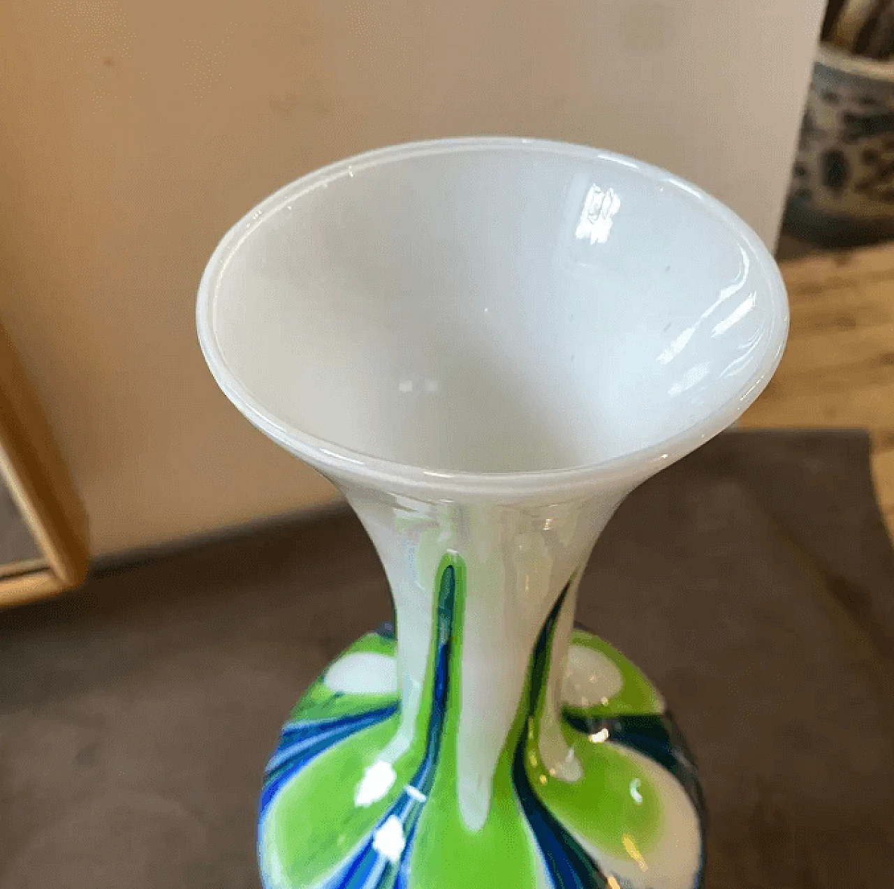 Glass vase in the style of Carlo Moretti, 1970s 10