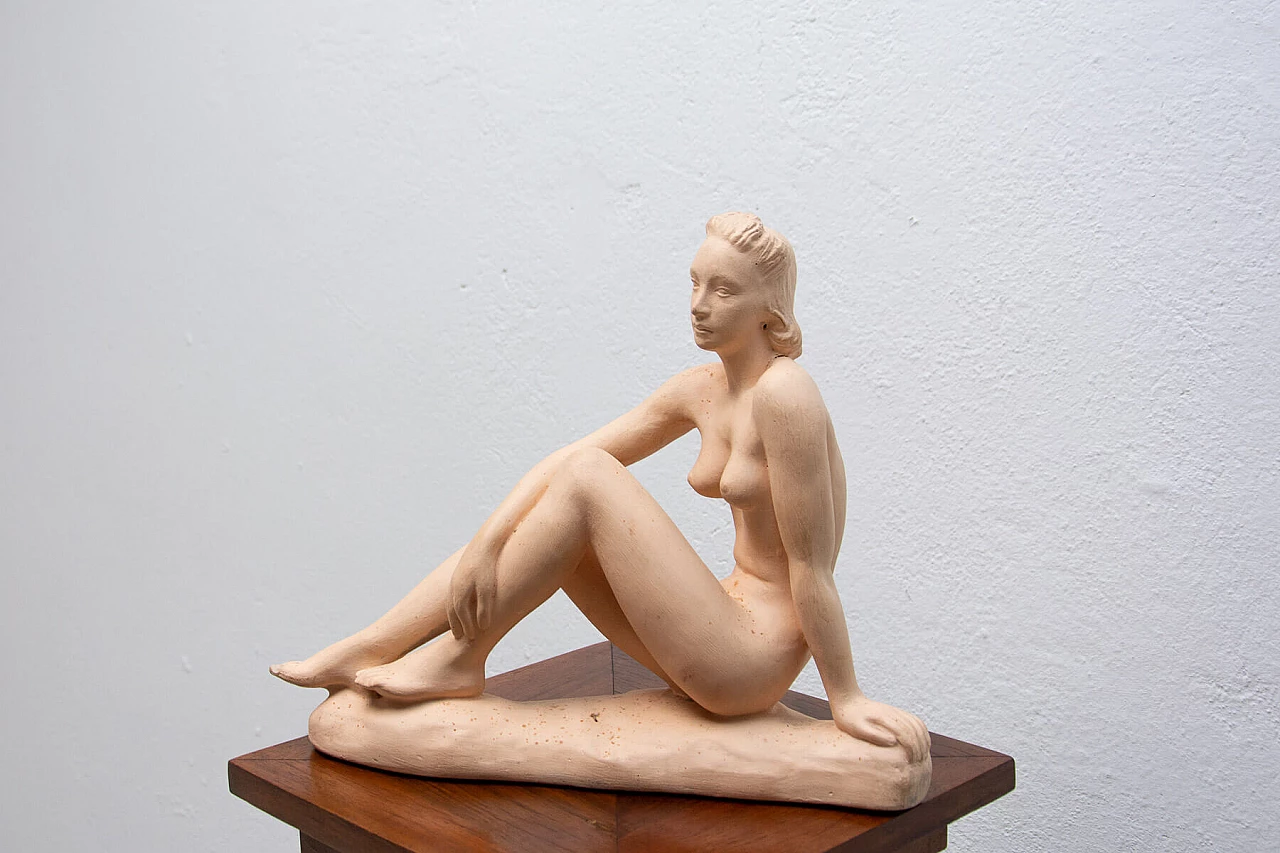 Scultura in ceramica raffigurante nudo femminile, anni '40 4