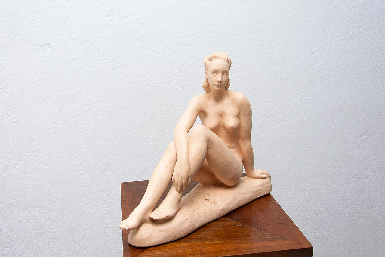 Scultura in ceramica raffigurante nudo femminile, anni '40 5
