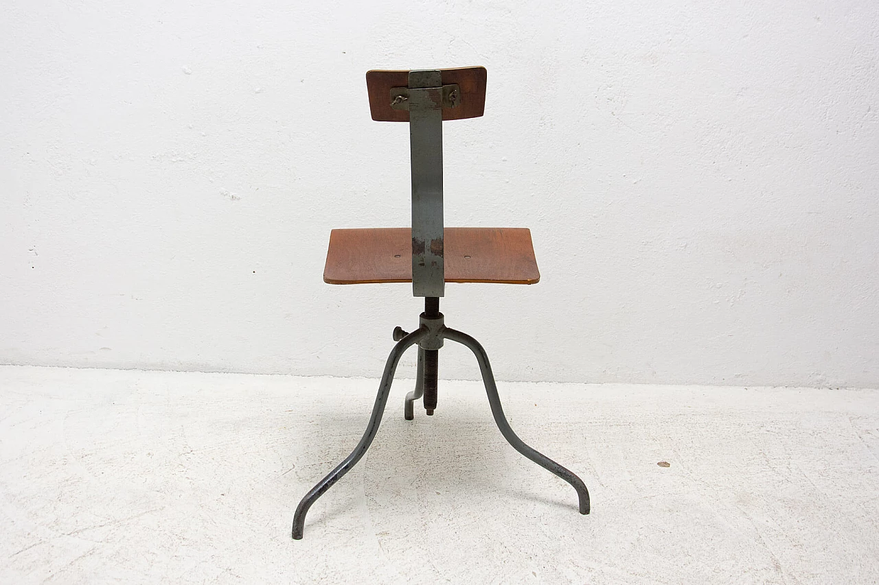 Pair of industrial adjustable desk chairs, 1960s 14