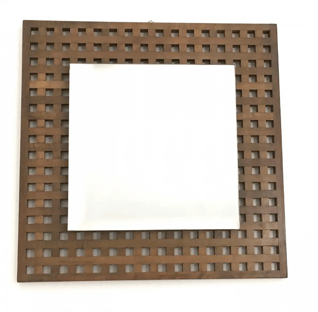 Coppia di specchi quadrati in noce di Sant'Ambrogio e Deberti, anni '60 5