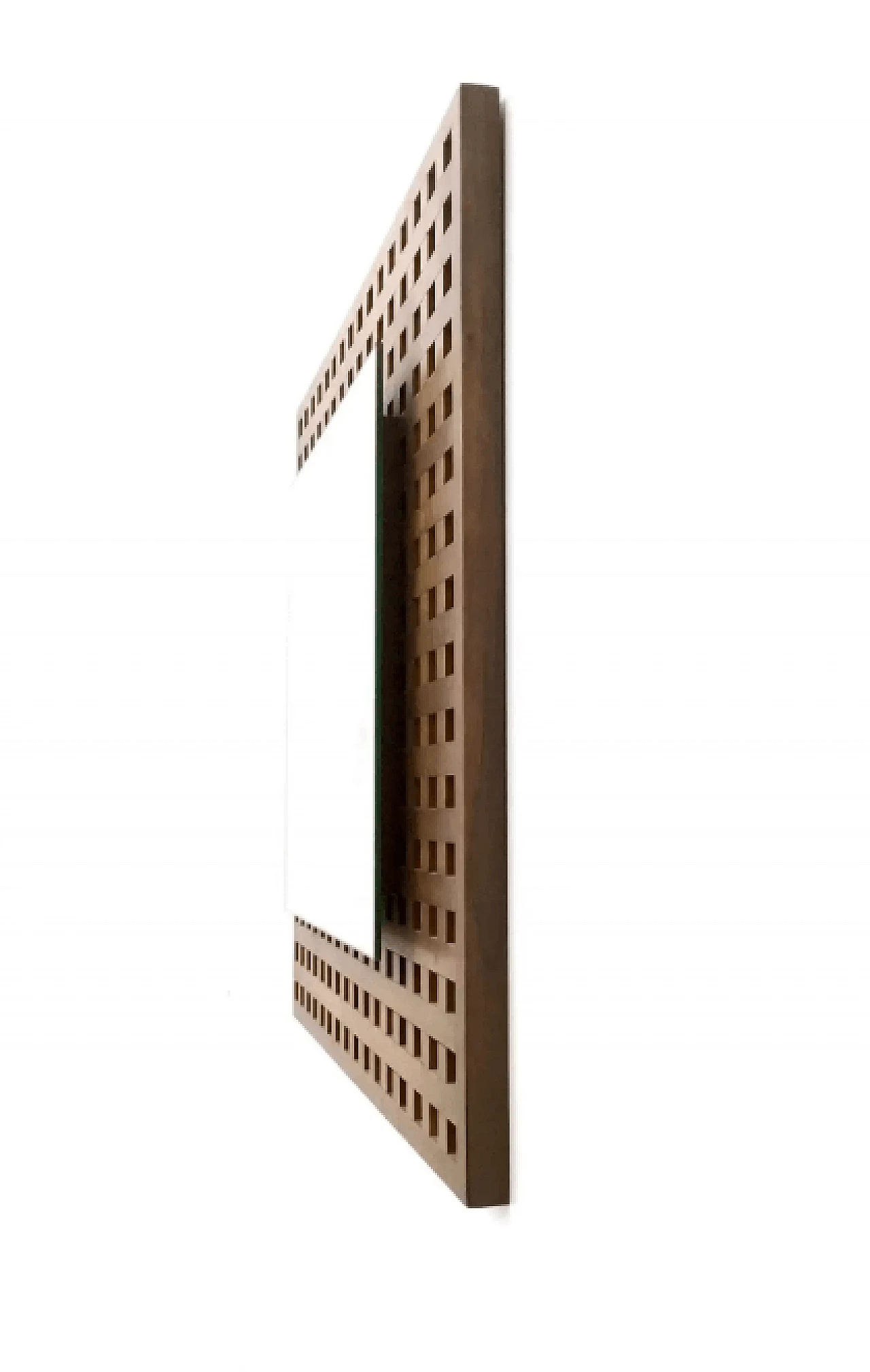 Coppia di specchi quadrati in noce di Sant'Ambrogio e Deberti, anni '60 8