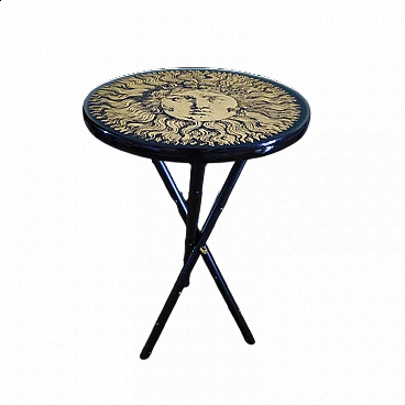 Table by Piero Fornasetti depicting the Sun King Louis XIV, 1970s