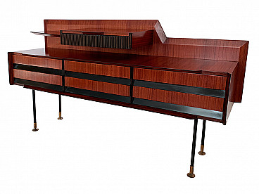 Teak wood sideboard with drawers by Vittorio Dassi, 1950s
