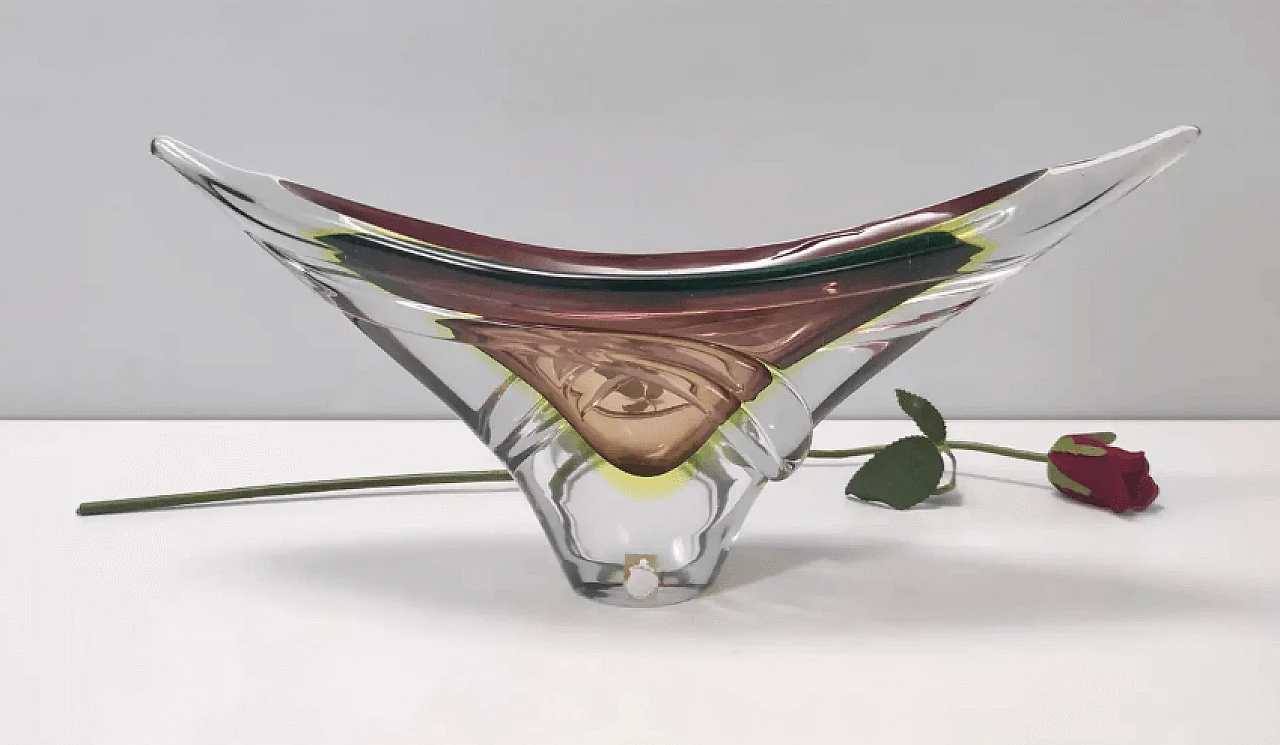 Murano submerged glass centerpiece by Seguso, 1960s 3