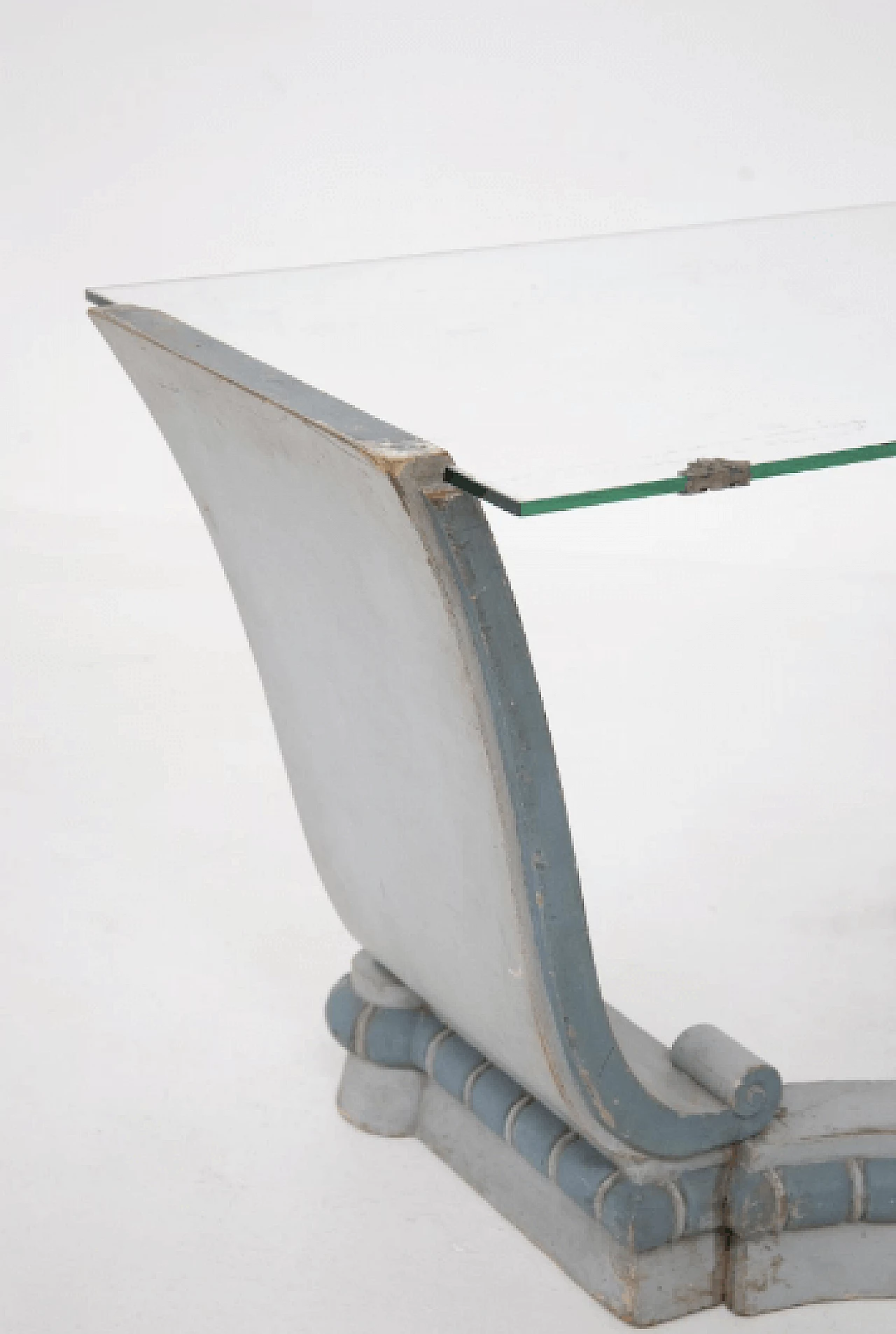 Scrivania in legno e vetro con poltrona, anni '30 6