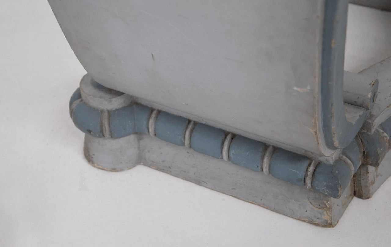 Scrivania in legno e vetro con poltrona, anni '30 8