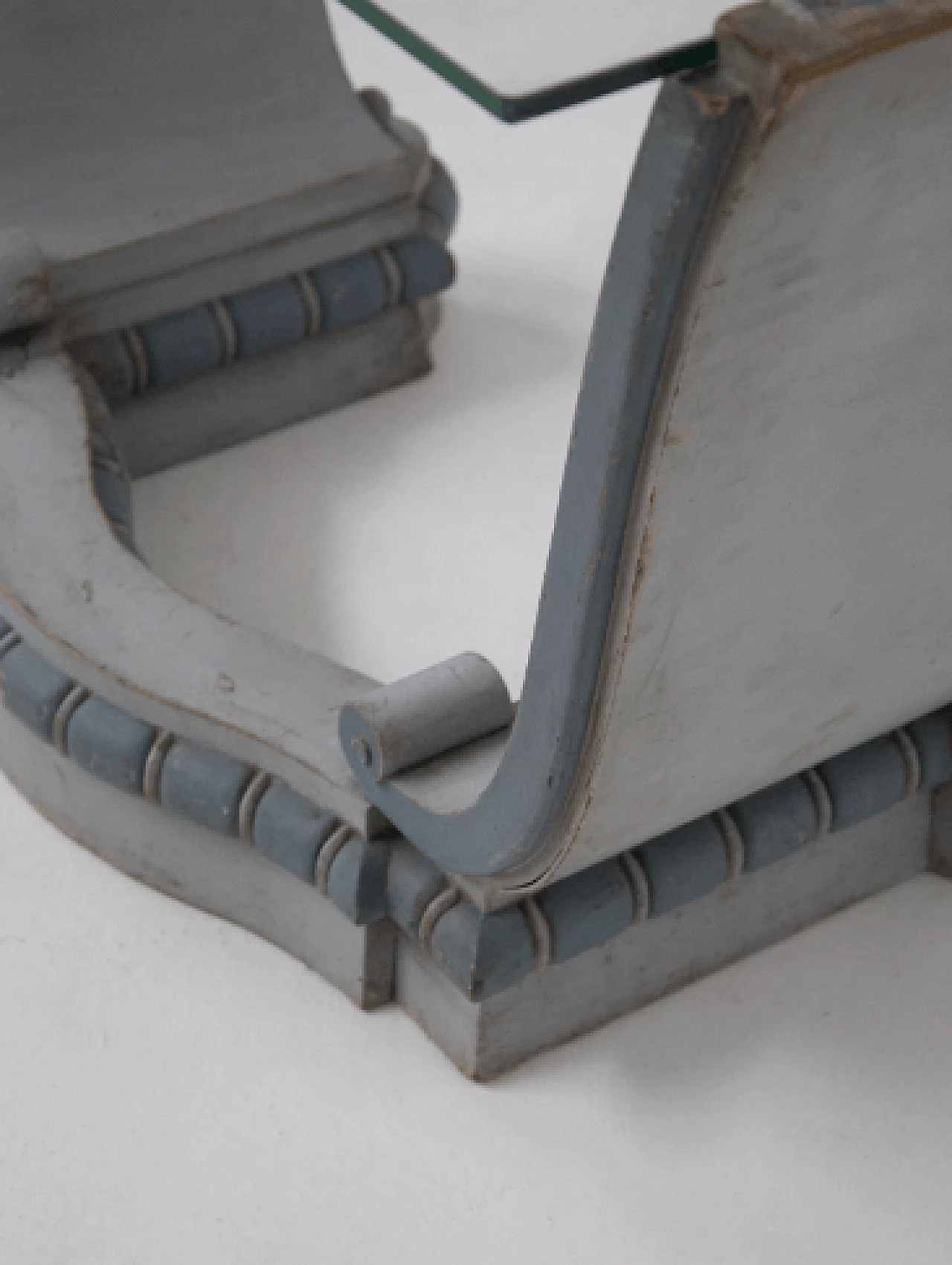 Scrivania in legno e vetro con poltrona, anni '30 10