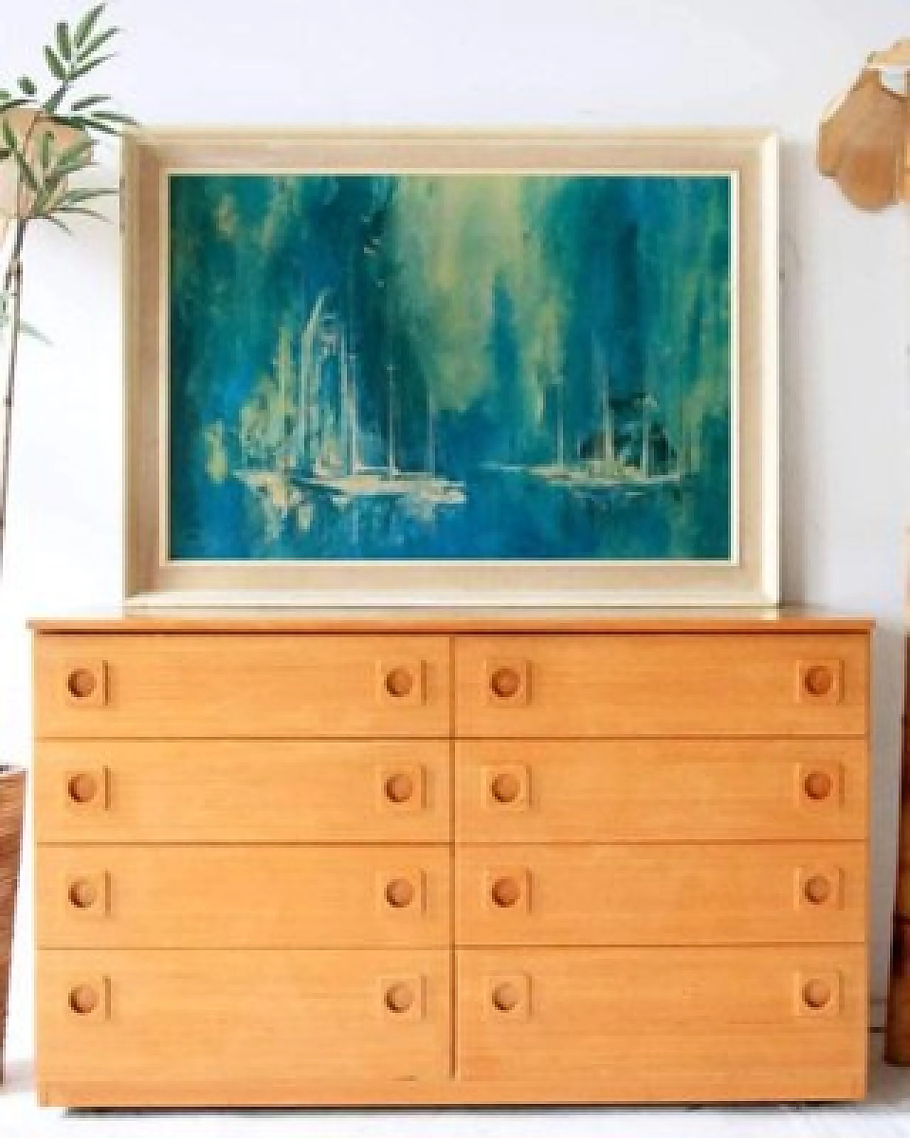 Credenza in teak restaurata, anni '60 1