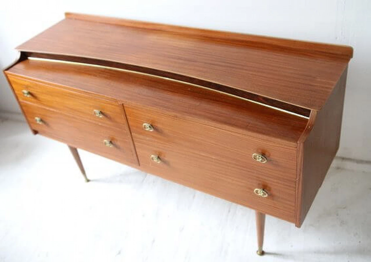 Credenza inglese con gambe in dansette, anni '60 1