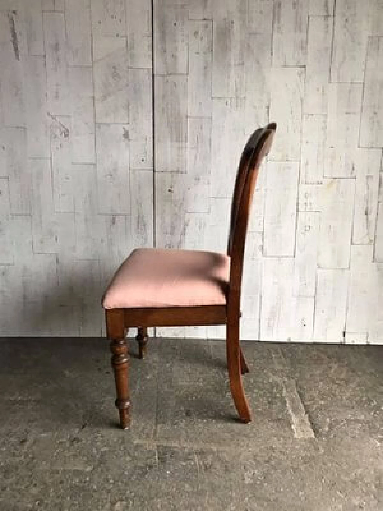 French armchair  in wood with upholstered seat, early 1900s 4