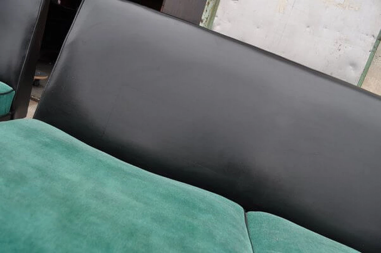 Pair of danish armchairs with sofa and ottoman, 1960s 10