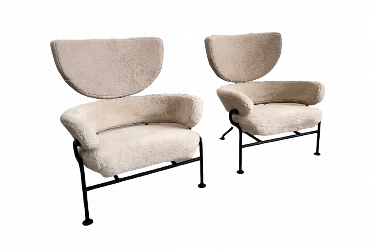 Coppia di poltrone PL19 di Franco Albini per Poggi, anni '50 6