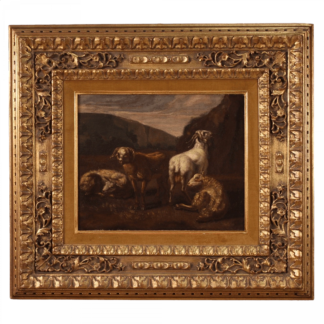 Pastoral landscape, oil on canvas, 18th century 13