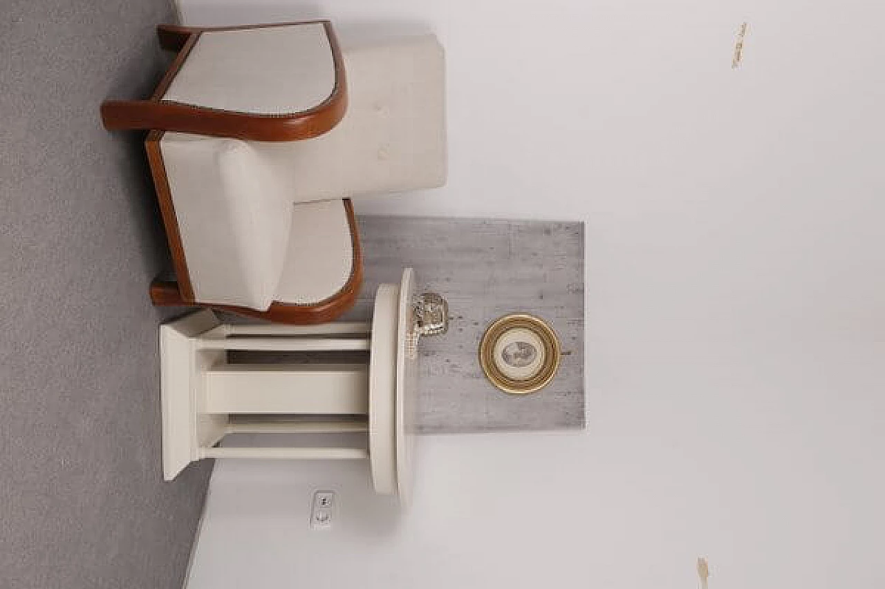Hungarian Art Deco armchair with beige upholstery, 1930s 4
