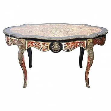 Boulle-decorated desk in the style of Napoleon III, 19th century