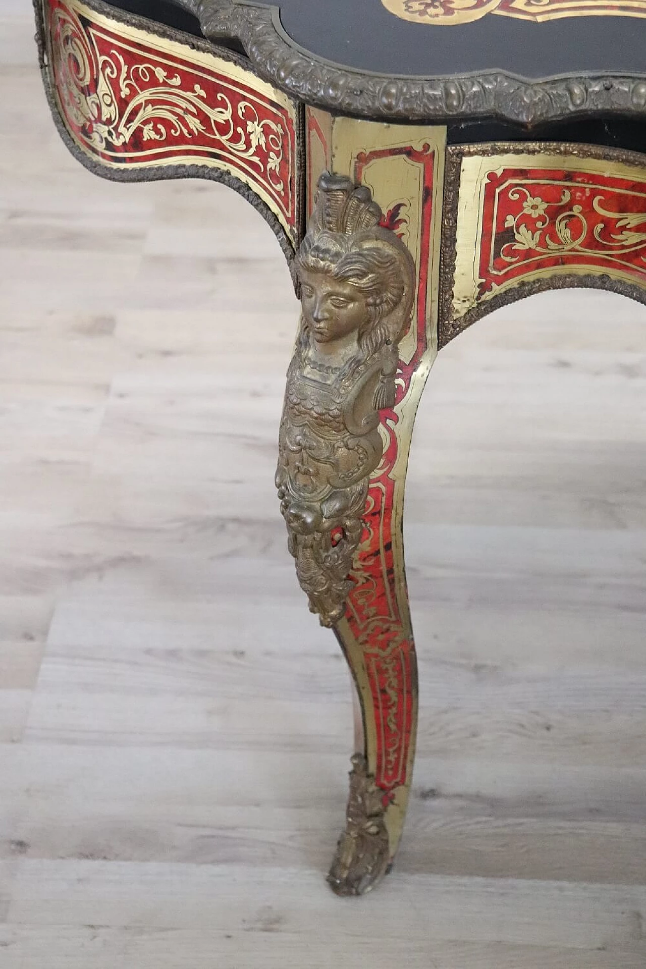 Boulle-decorated desk in the style of Napoleon III, 19th century 7