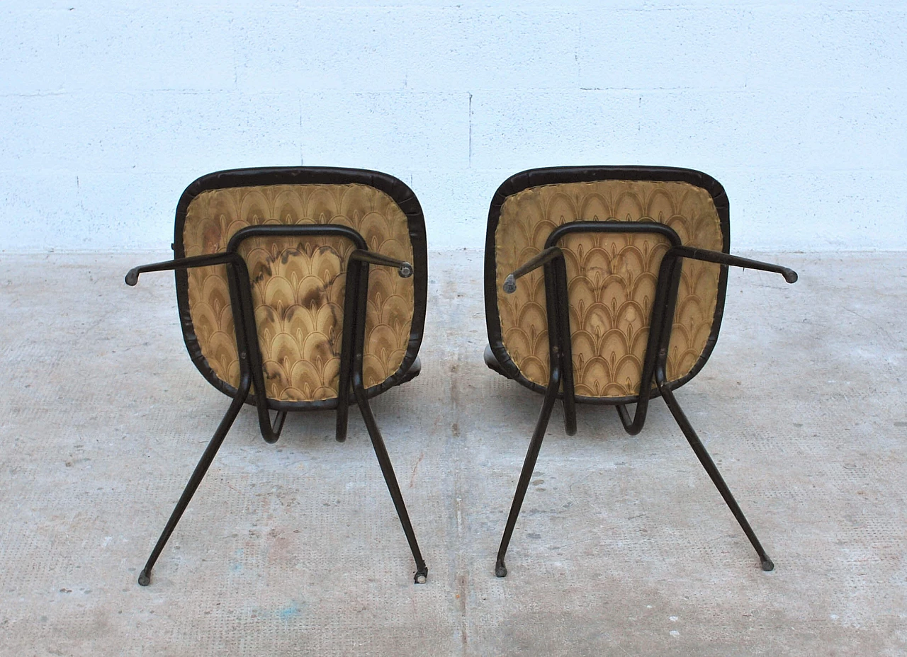 Pair of DU12 chairs by Mario Rinaldi for Rima, 50s 2