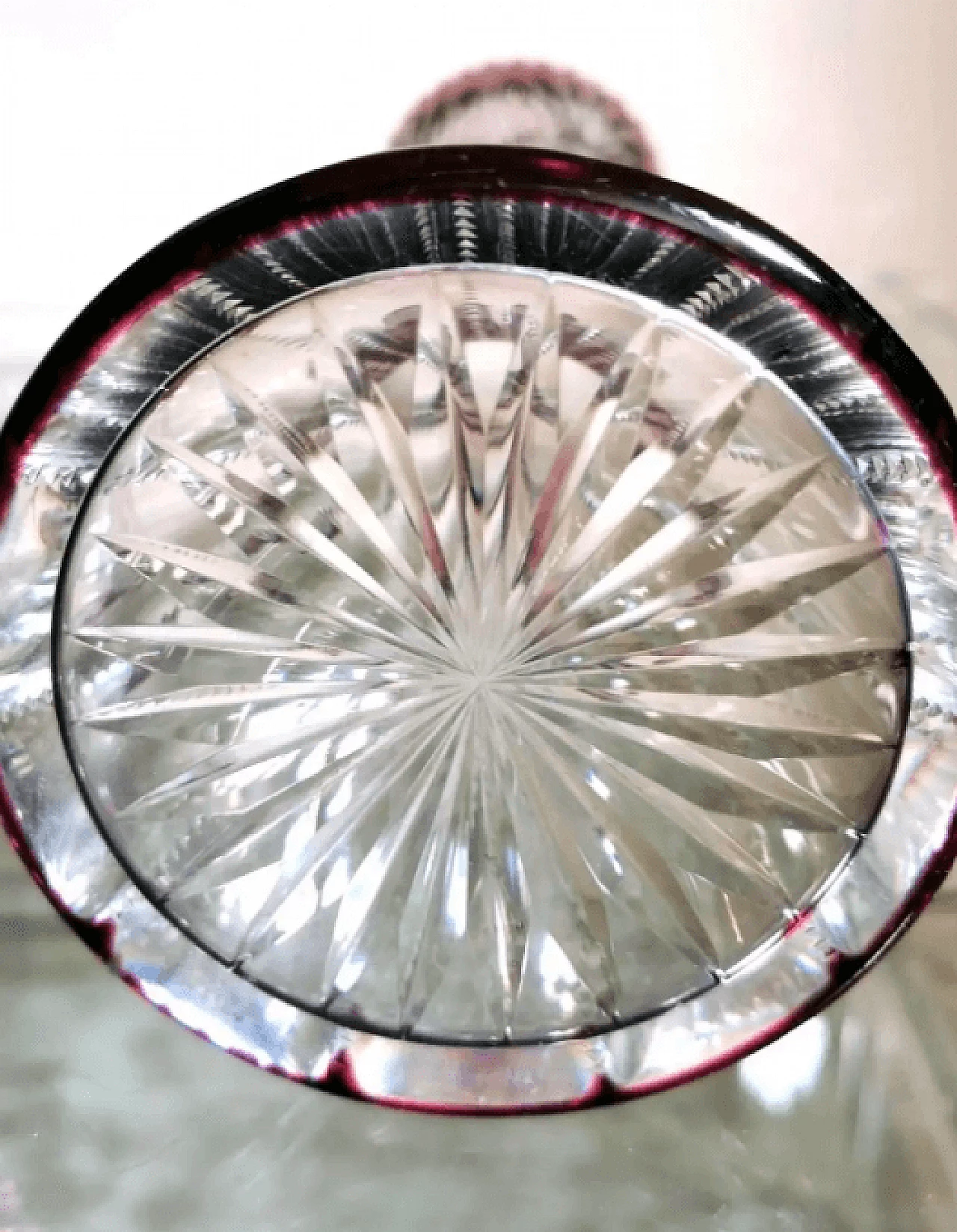 Pair of cut and ground lead crystal vases, 1950s 13