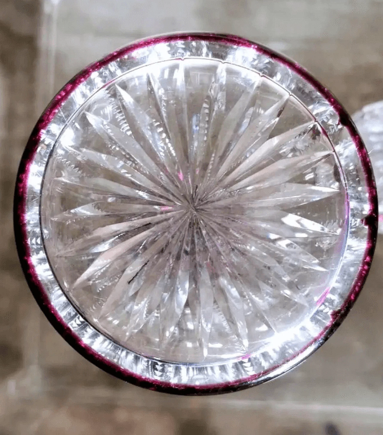 Pair of cut and ground lead crystal vases, 1950s 14