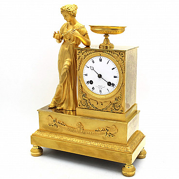 Gilt bronze Empire pendulum clock, 19th century